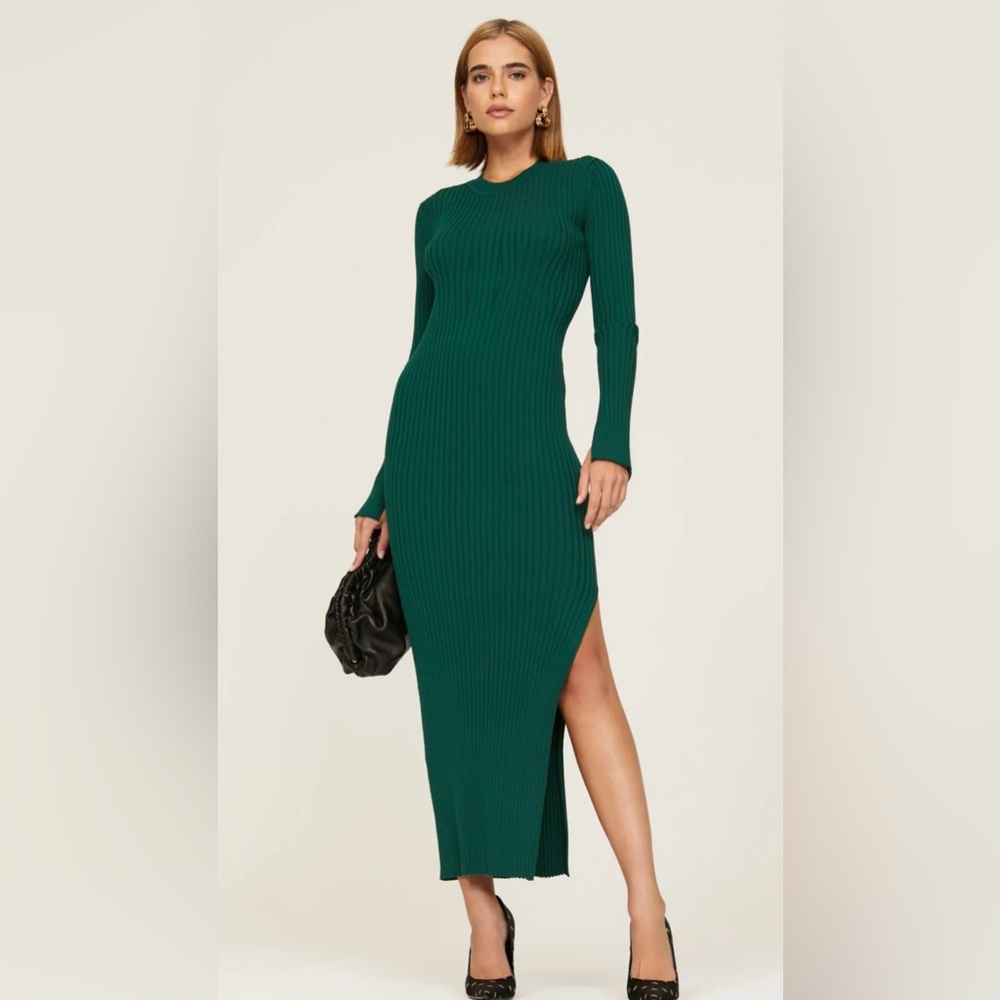 Marina Moscono x RTR green midi sweater dress